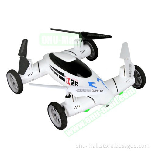 X25 8CH 6-Axis Speed 2.4GHz Switch 360 Degree 3D Flips RC Quadcopter Flying Car with 0.3MP FPV Camera